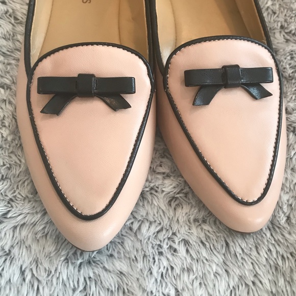 Talbots Pink Point Toe Loafers with Bow - Picture 4 of 4